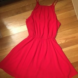 Red halter dress - worn only once.